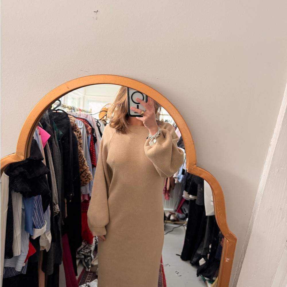 Amuse Society Beige Long Sleeve Dress